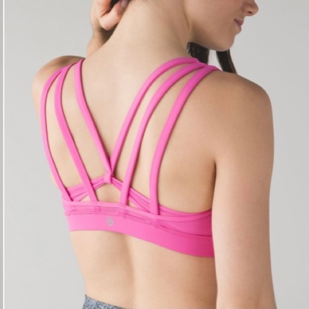 Lululemon Energy Bra Exhale Strappy Sports Bra Special Edition Pink Paradise